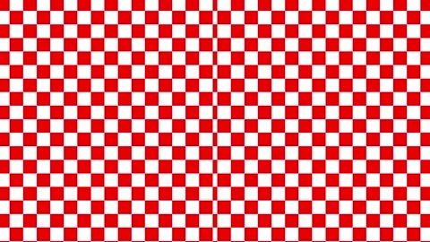 A vibrant red and white checkered pattern background. Perfect for adding a .. Video stock 305715541