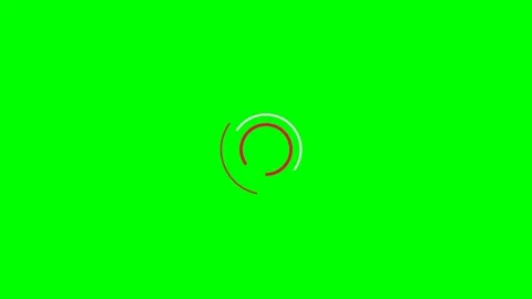 A vibrant red and white circular loading animation on a bright green screen Stock Footage 341820982