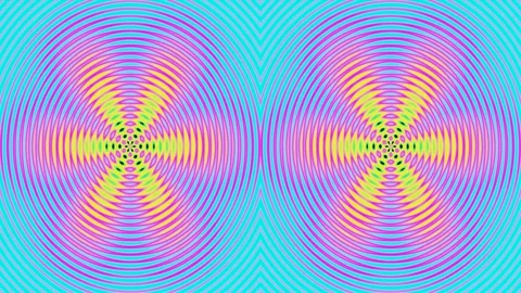 Vibrant red and white op art seamless concentric circle geometric pattern b.. Stock Footage 339331550