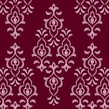 A vibrant red and white patterned wallpaper Stock Illustration