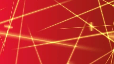 Vibrant red background with dynamic golden light beams Stock Illustration