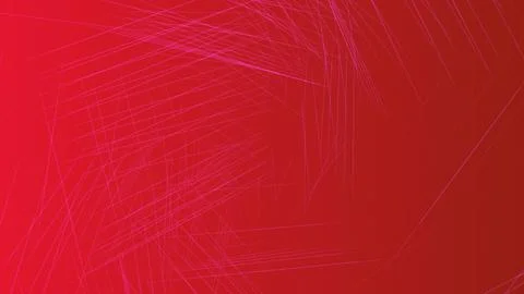 Vibrant red background with dynamic pink lines and geometric shapes Stock Illustration