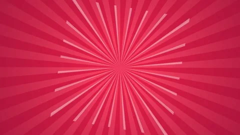 A vibrant red background featuring a dynamic sunburst pattern and radial line Stock Footage 335146078