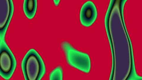 Vibrant red background with green and purple fluid shapes 動画素材 337955063