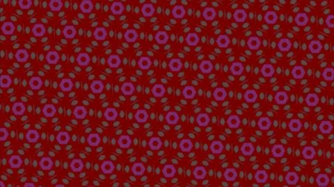 Vibrant red background with repeating pink circular patterns. Geometric design Ilustração Stock