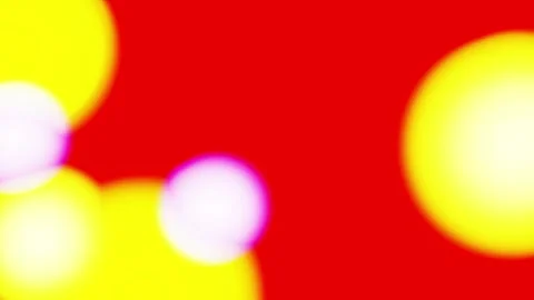 Vibrant red background, with soft yellow, and white bokeh, light orbs Video stock 342442935