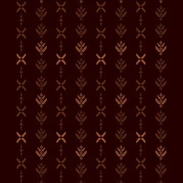 A vibrant red background with a striking brown and white pattern Stock Illustration