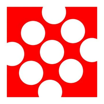 Vibrant Red Background with White Polka Dots Pattern Stockillustratie