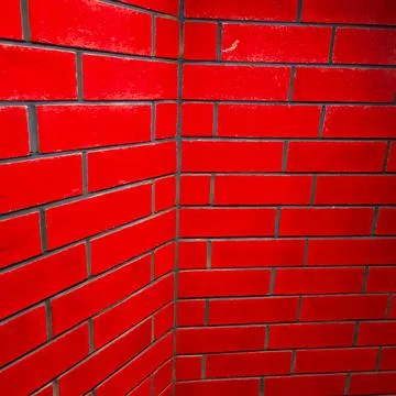 Vibrant Red Brick Wall Background Stock Photos