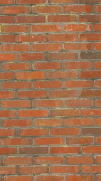 Vibrant Red Brick Wall Seamless Background Stock Photos