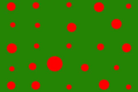 Vibrant Red Circles Green Background Stock Illustration