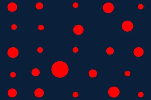 Vibrant Red Circles Navy Background Stock Illustration