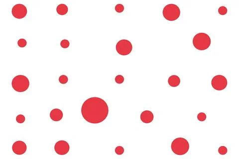 Vibrant Red Circles White Background Stock Illustration