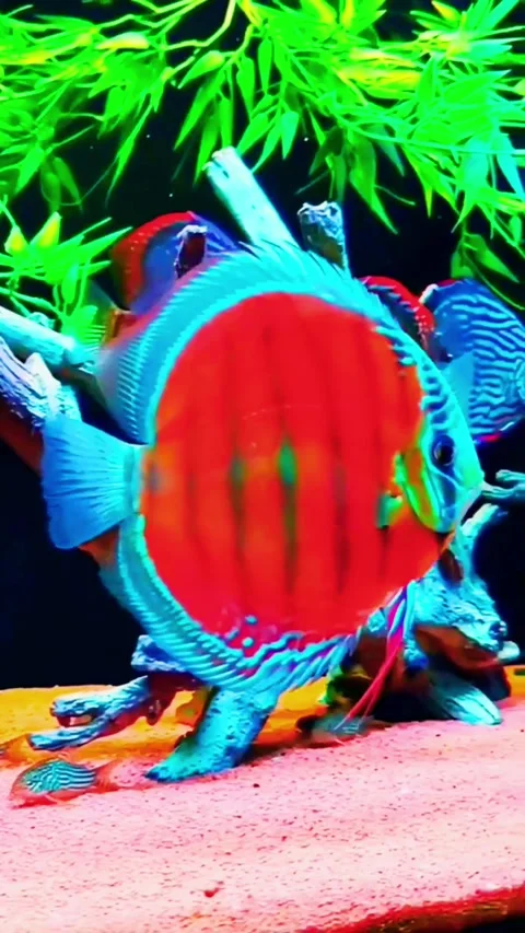Vibrant Red Coral Formations in Deep Blue Ocea Stock Footage 336903566