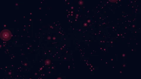 Vibrant red dots in circular formation on black background - abstract art Stock-Footage 303528624