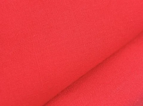Vibrant Red Fabric Texture Background with Soft Fold 库存照片