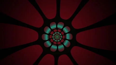 Vibrant Red Flower Design Pattern. Stock Footage 340042817