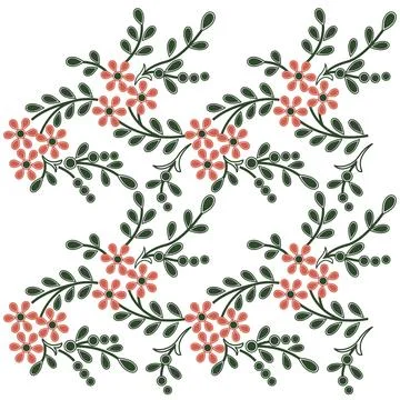 A vibrant red flower pattern Stock Illustration