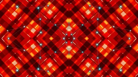 Vibrant Red Geometric Pattern Animation. Stock Footage 330132224