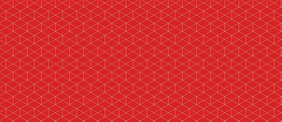 Vibrant red geometric pattern.  Interlocking lines create a sophisticated, mo Illustrazione stock
