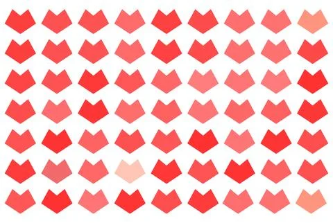 Vibrant Red Heart Shapes Pattern Background for Design and Craft Projects Stock Illustration