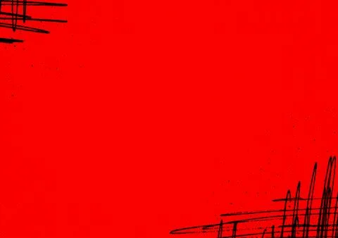 A vibrant red landscape retro design background with scribble strokes in the  Stock Illustration