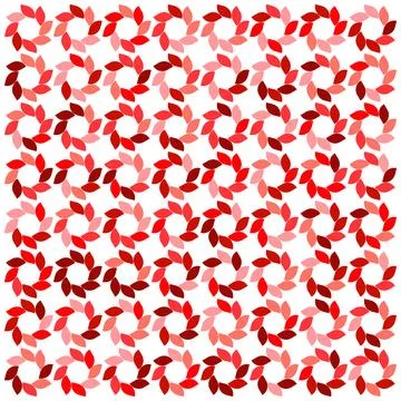 Vibrant Red Leaf Pattern Background for Design and Craft Projects Stock Illustration
