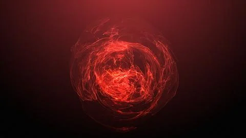 Vibrant red light forms a swirling, intricate pattern Illustrazione stock