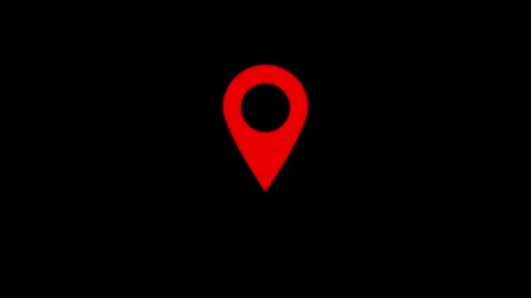 Vibrant Red Location Pinpoint Icon Design 库存影片 331566982