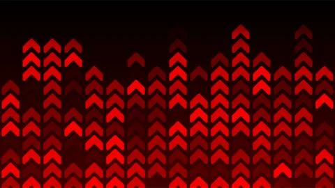Vibrant red minimal arrows elements abstract geometric background Illustration