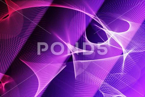 Vibrant Red Orange Purple Blue Abstract Flow Illustration PSD Template