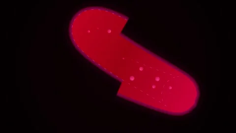 Vibrant red paint splatter animation background element for abstract design Stock Footage 344648175