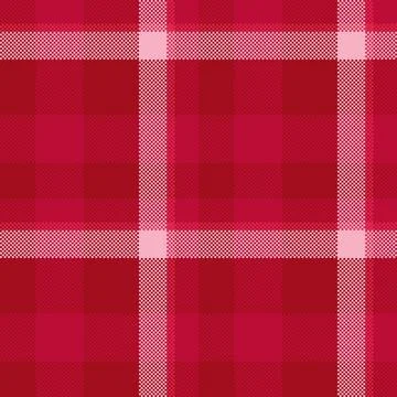 Vibrant red pink plaid pattern. Seamless textile design evokes warmth and c.. 스톡 일러스트