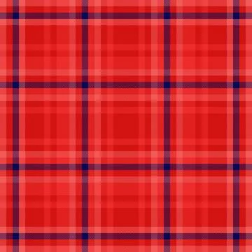 Vibrant red plaid pattern with thin navy stripes. Classic and versatile desig Illustrazione stock