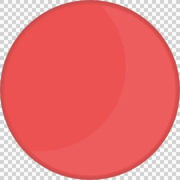 A vibrant red sphere with soft gradient lighting suggests dimension, set ag.. イラスト素材