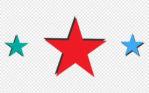 Vibrant red star graphic. Illustrazione stock