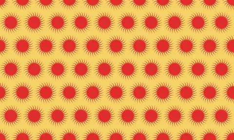 Vibrant red sunburst pattern on a warm yellow background.  Perfect for summer Stock Illustration