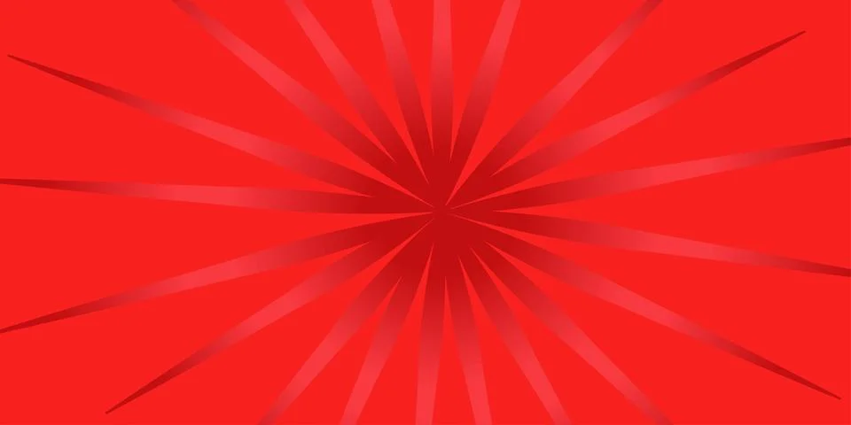 Vibrant Red Sunburst Vector Layout with Zoom Effect Illustrazione stock