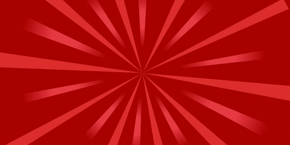 Vibrant Red Sunburst Vector Layout with Zoom Effect Illustrazione stock
