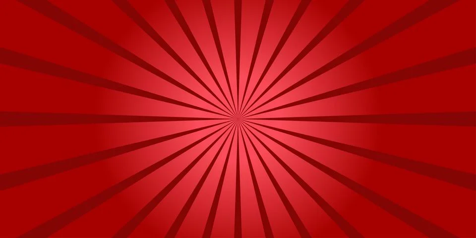 Vibrant Red Sunburst Vector Layout with Zoom Effect Illustrazione stock