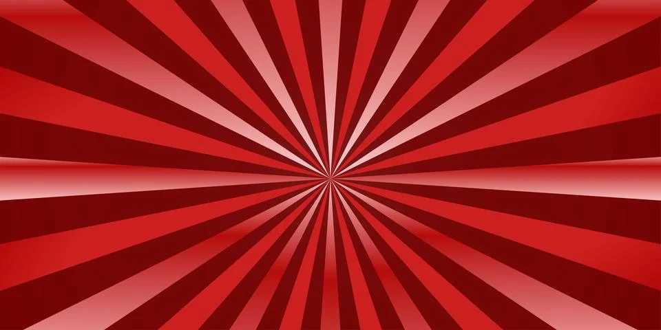 Vibrant Red Sunburst Vector Layout with Zoom Effect Illustrazione stock