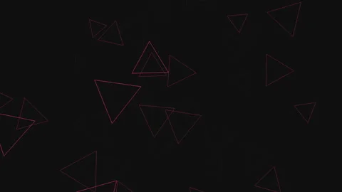 Vibrant red triangles in zigzag pattern on black background Stock Footage 300748761
