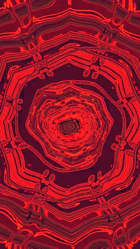 Vibrant red tunnel video loop creates a mesmerizing atmosphere for relaxati.. Stock Footage 321563396
