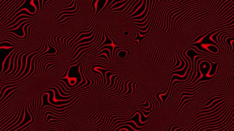 Vibrant red wavy lines on black background pattern design element Stock-Footage 332062387