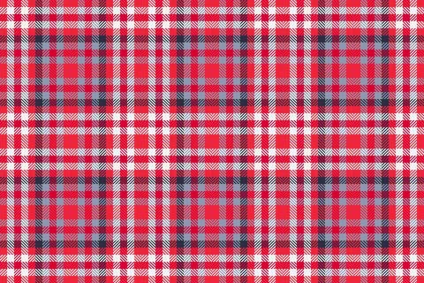 Vibrant red, white, and blue plaid pattern.  Ideal for textile designs, websi Illustrazione stock