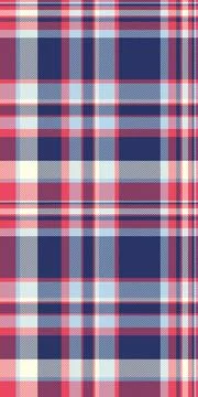 Vibrant red, white, and navy blue plaid pattern.  Perfect for textile design, Stock Illustration