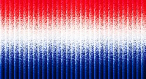 Vibrant Red White Blue Gradient Textured Vertical Stripes Abstract Background Stock Illustration