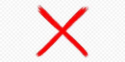 Vibrant red X symbol. Stock-Illustration