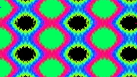 Vibrant Repeating Abstract Geometric Pattern of Neon Pink and Lime Green Shap Stock Footage 339494797