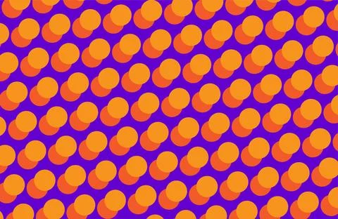 Vibrant repeating pattern of overlapping circles background, creating a ret.. Illustrazione stock